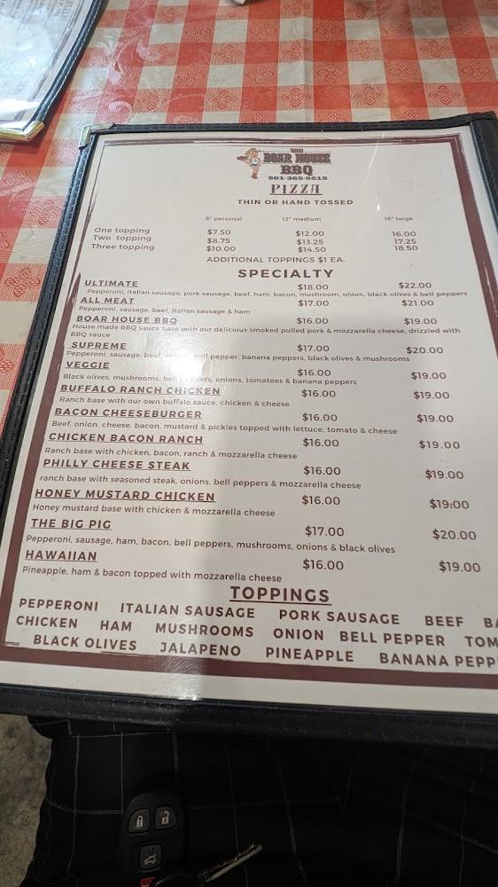 The Boar House & Pizza Menu image 4
